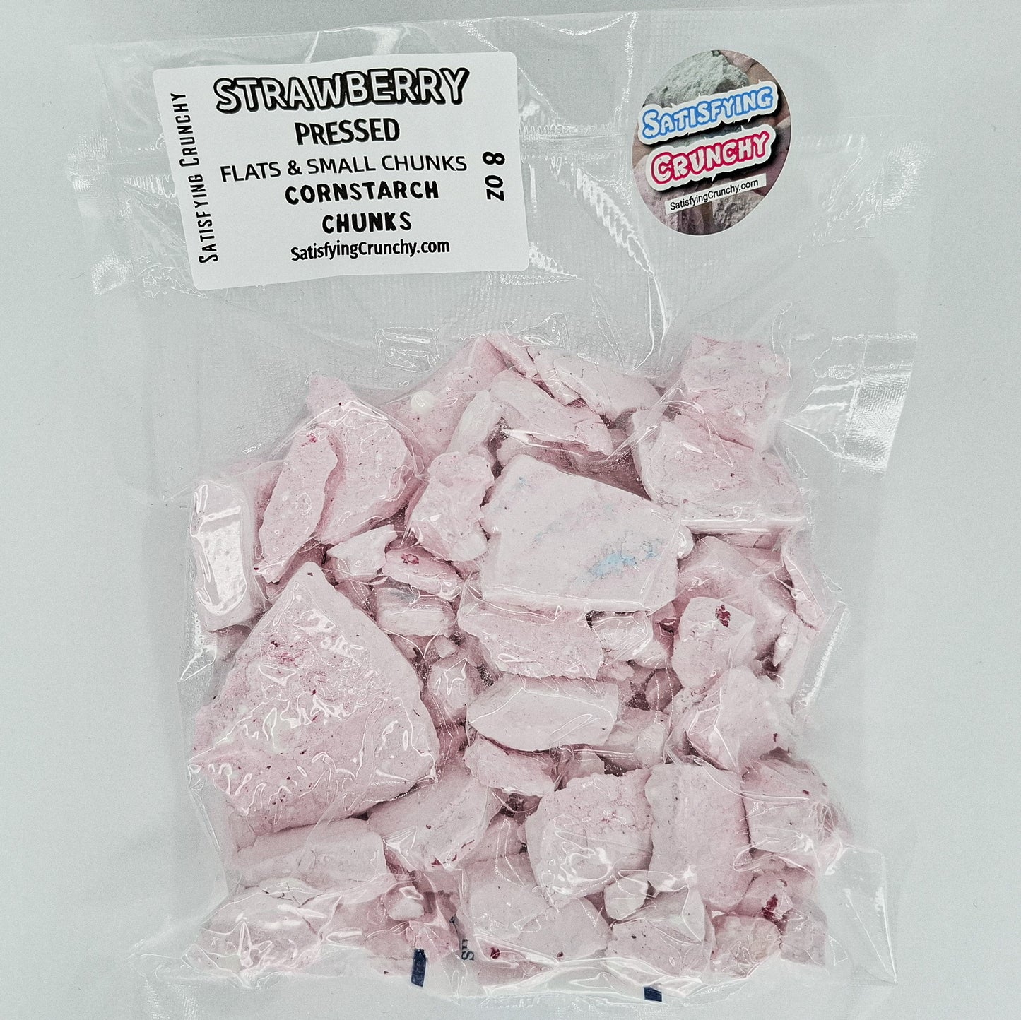 8 oz PRESSED STRAWBERRY FLATS & SMALL Cornstarch CHUNKS